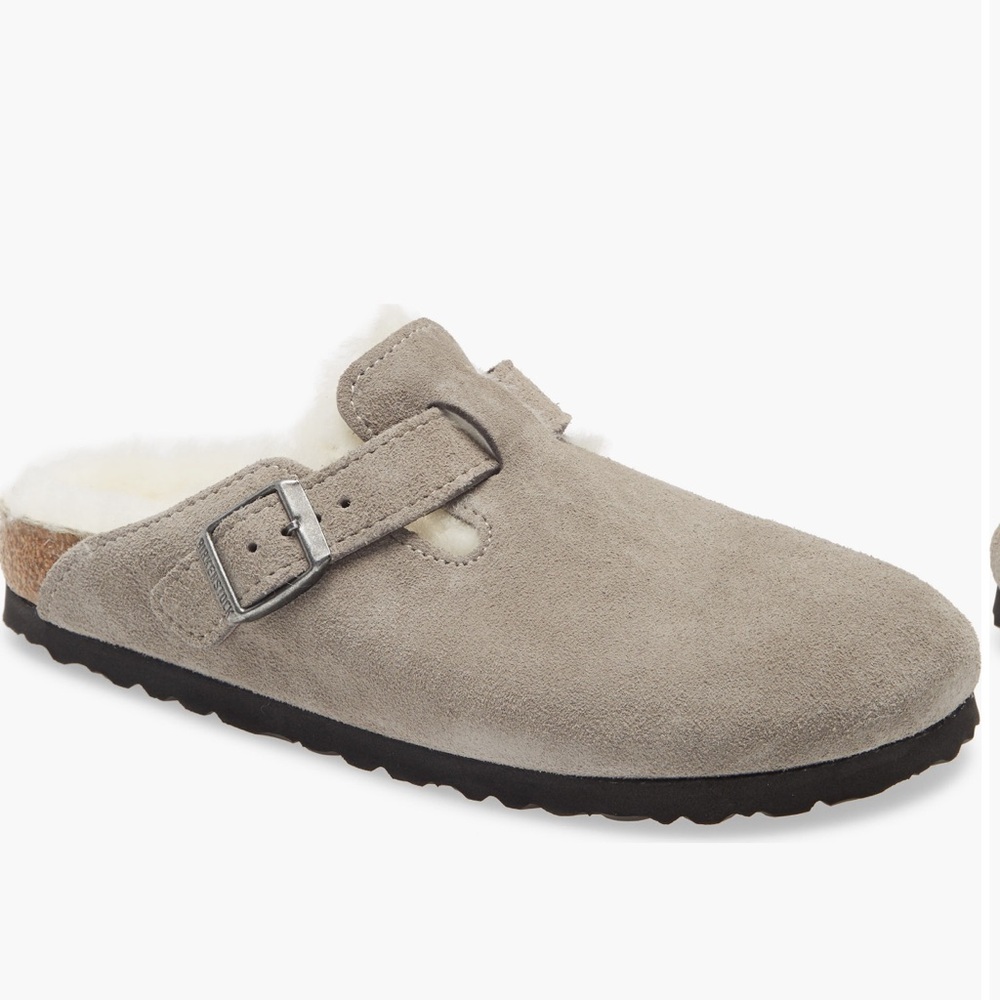 Birkenstock Boston Genuine Shearling Lined Clog 🩶